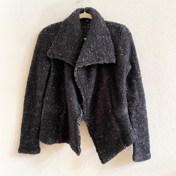 Ann Taylor Jackets & Blazers - Ann Taylor Black Flecked Knit Open Blazer
